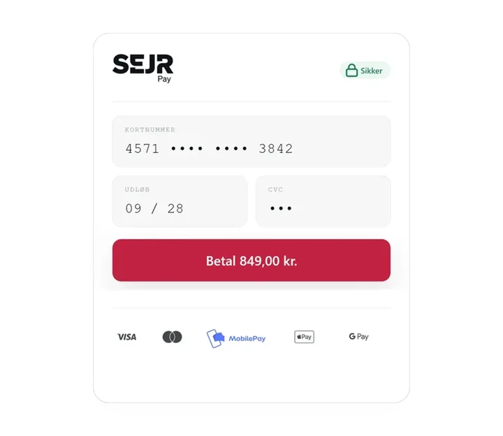 The checkout on a webshop